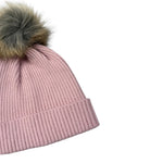 Babidu Cappello tinta unita con Pon Pon Rosa per Neonata 95770 ROSA BABIDU 