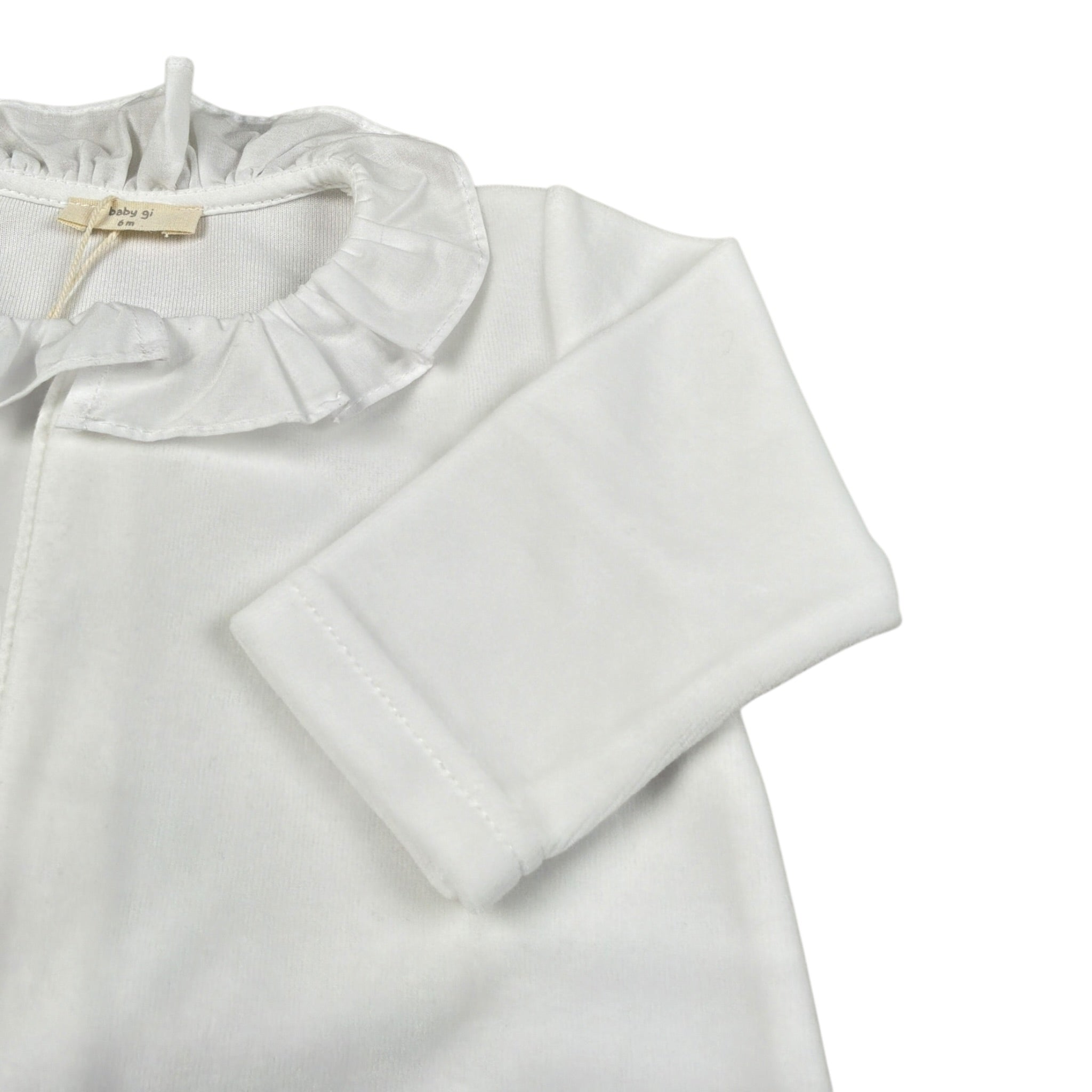 Baby Gi Tutina Manica Lunga tinta unita Bianco per Neonata AG530G BIANCO BABY GI 