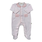 Baby Gi Tutina Manica Lunga tinta unita In Ciniglia Rosa per Neonata DD53G ROSA BABY GI 