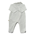 Baby Gi Tutina Manica Lunga tinta unita In Ciniglia Bianco per Neonata RND53 BIANCO BABY GI 