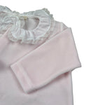 Baby Gi Tutina Manica Lunga tinta unita In Ciniglia Rosa per Neonata RND53 ROSA BABY GI 