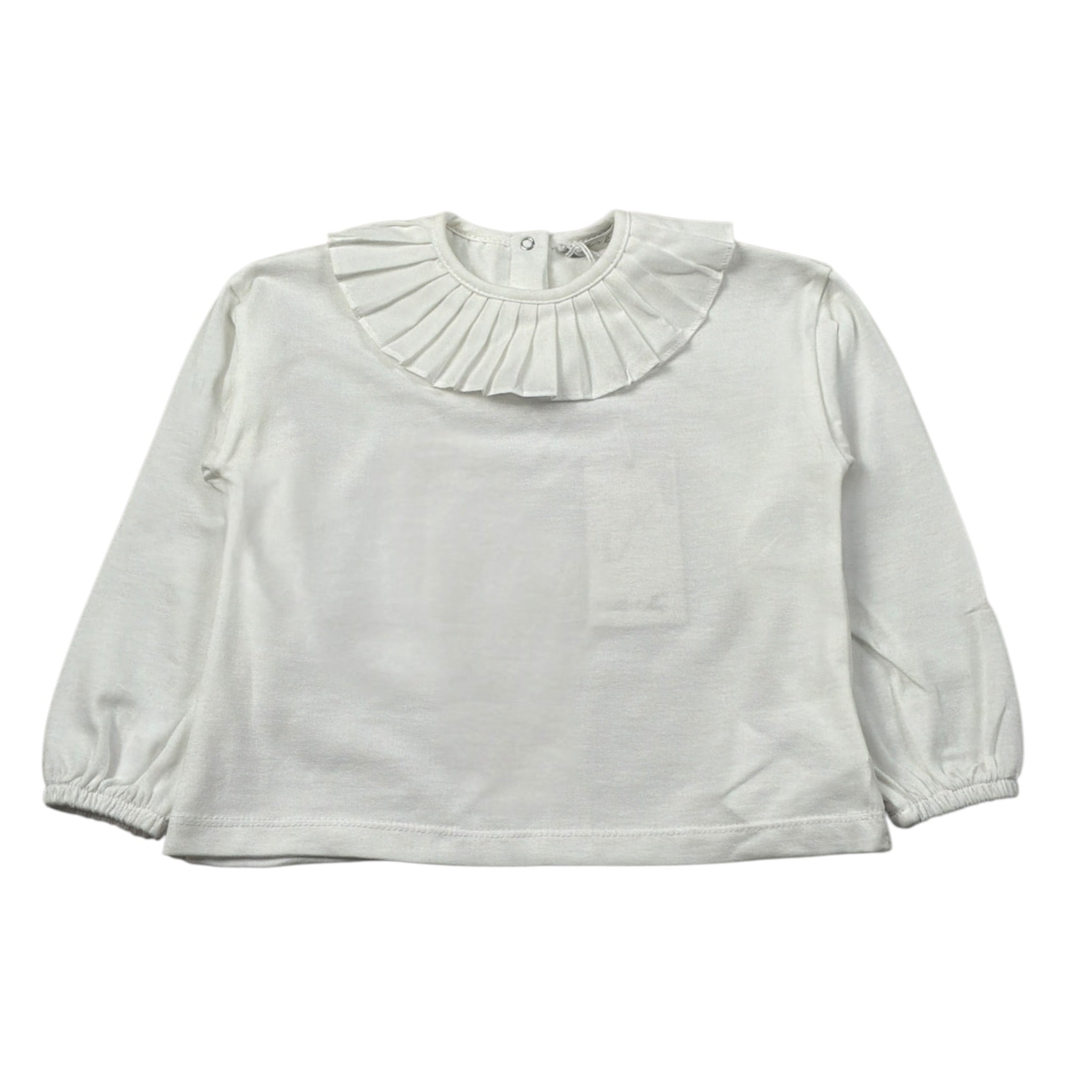 Baby Gi Shirt tinta unita con Colletto Bianco per Neonata UE1937N BIANCO BABY GI 