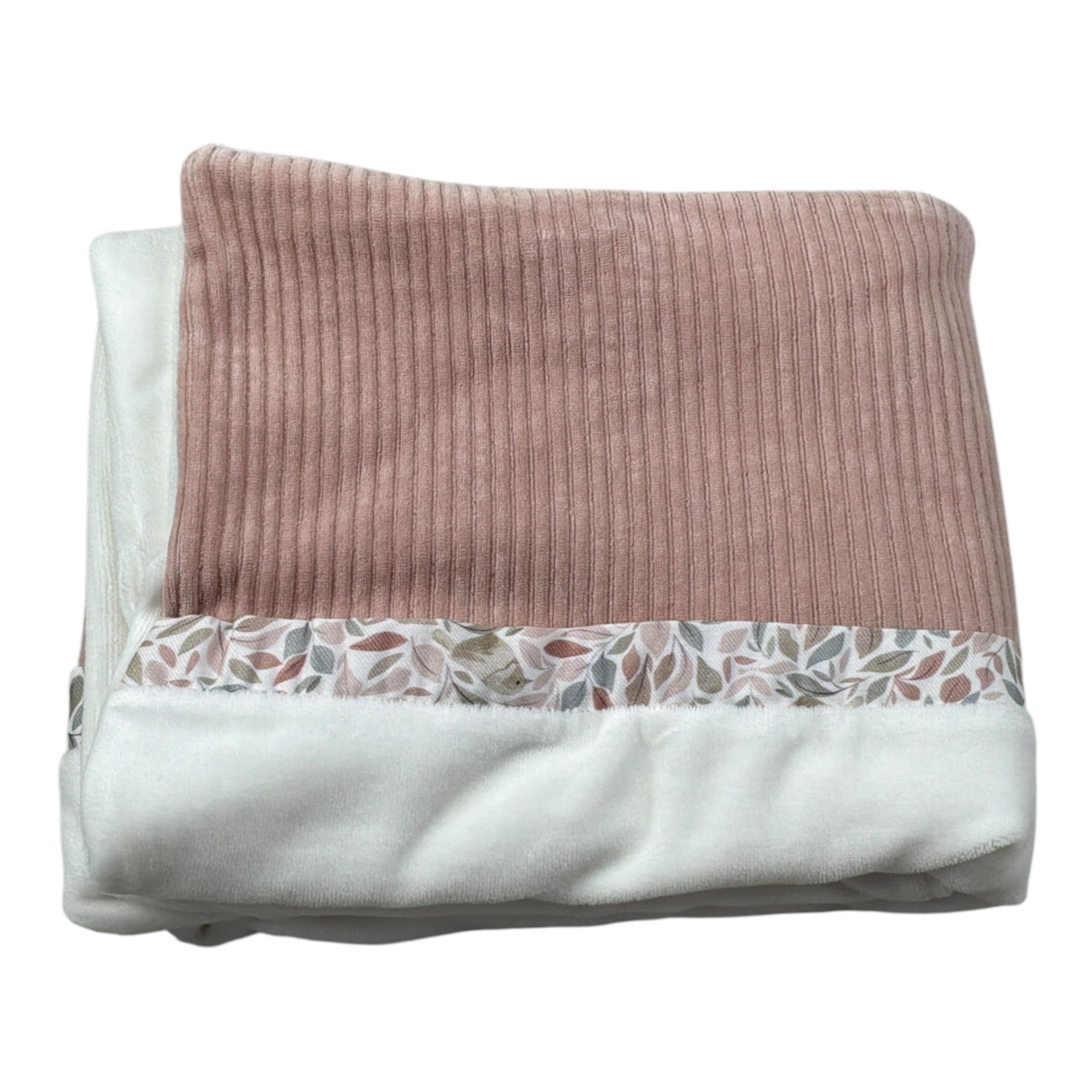 Baby Vip Coperta Bicolore Bianco/Rosa per Neonata T4080 BIANCO/ROSA BABY VIP 