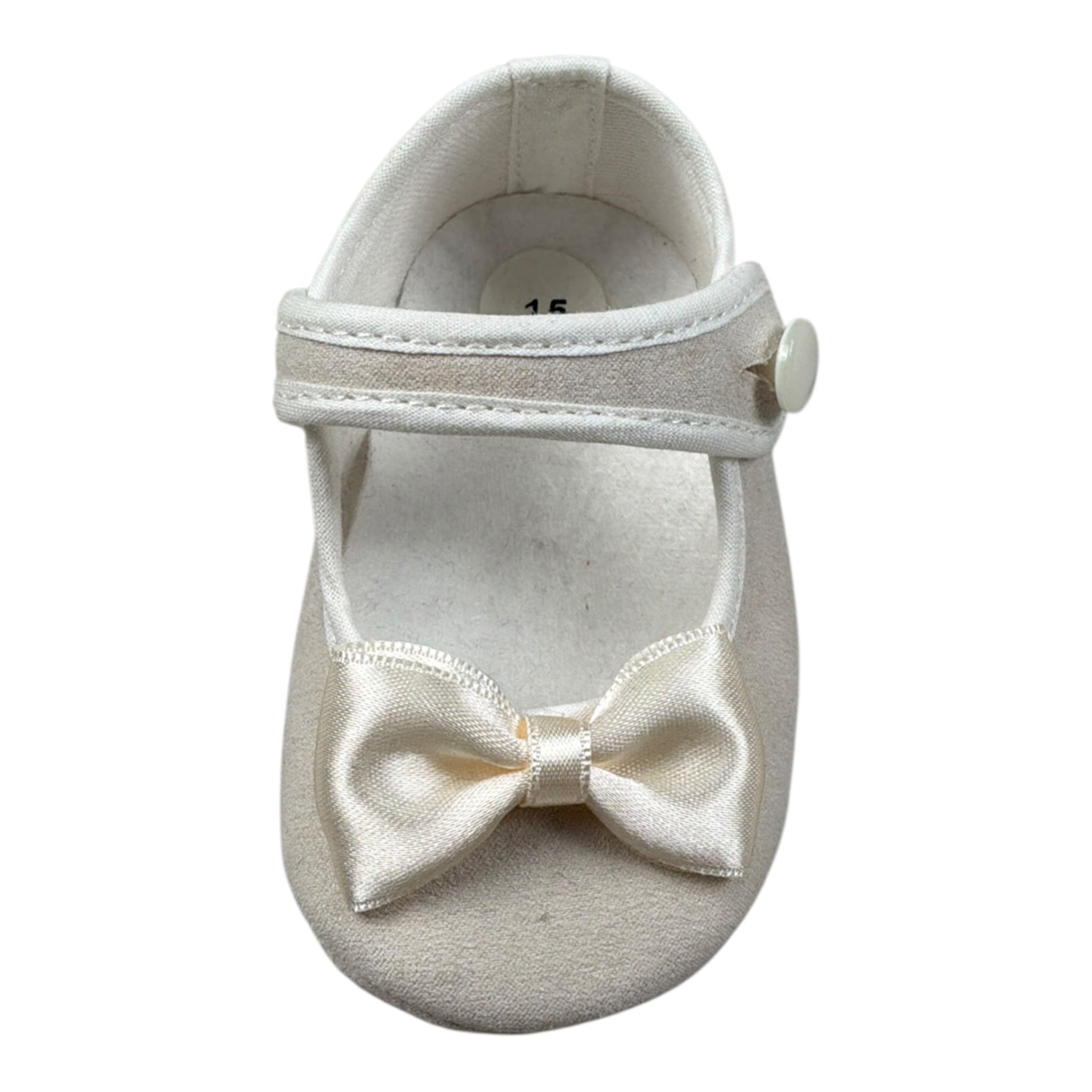 Baby Vip Sandalo tinta unita con Fiocco Panna per Neonata T4258 PANNA BABY VIP 