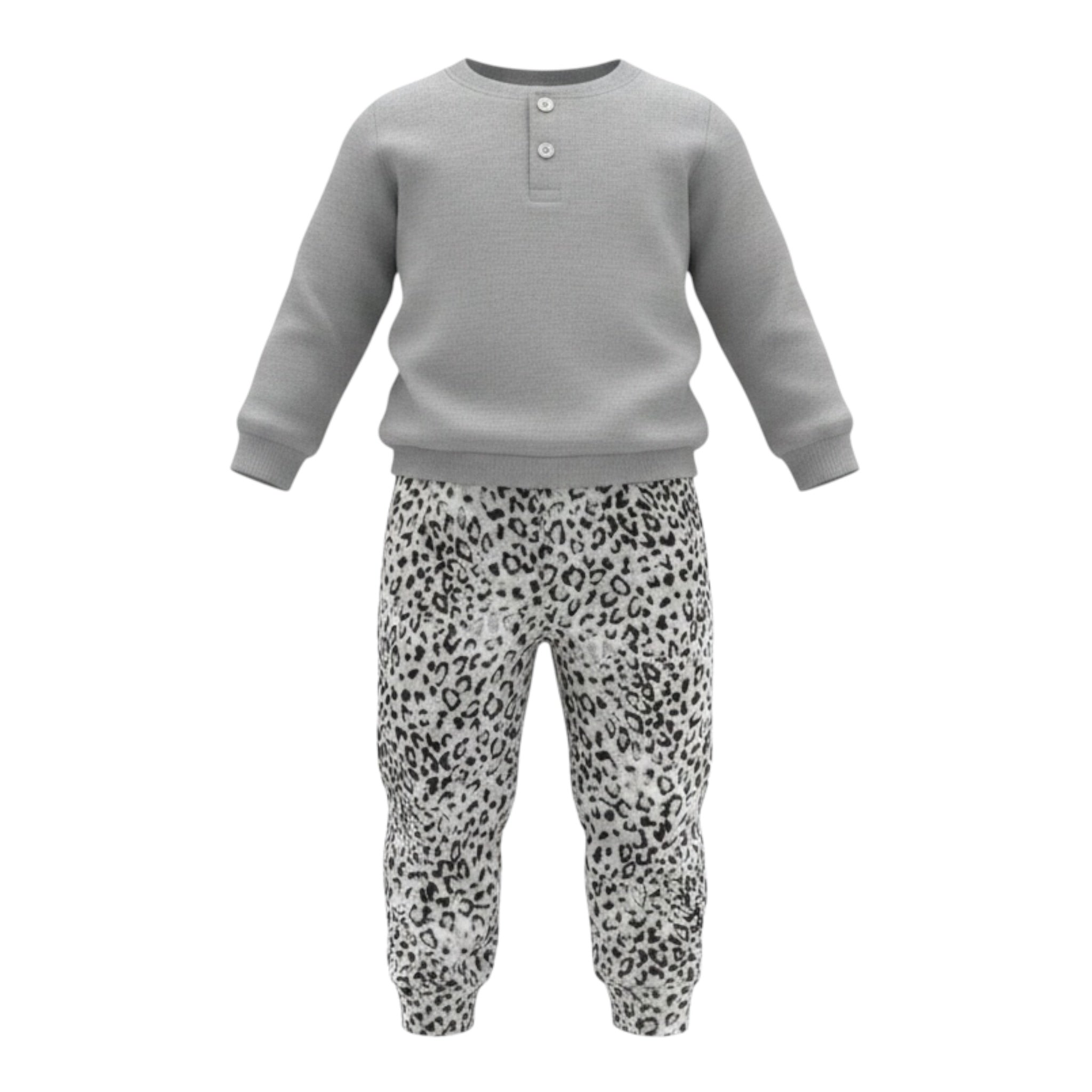 Baby Vip Completo 2Pz Modello Pigiama Maglia-Pantalone Grigio per Bambina T4343J GRIGIO BABY VIP 
