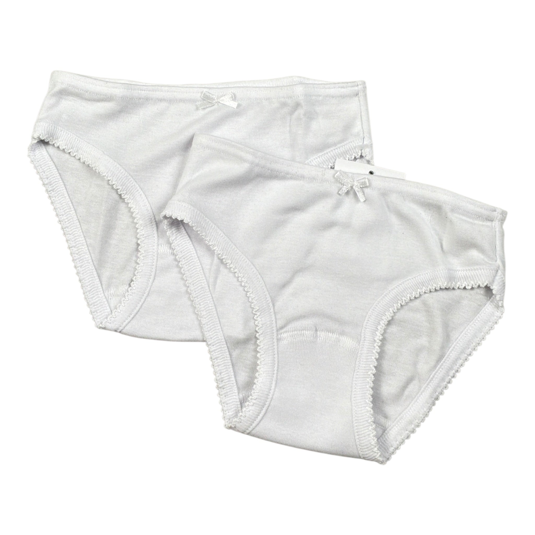 Babyvip Set 2 Slip tinta unita Bianco per Bambina 4204 BIANCO BABYVIP 