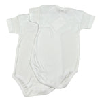 Babyvip Body Set 2Pz tinta unita Mezza Manica Bianco per Neonata J1246 BIANCO BABYVIP 