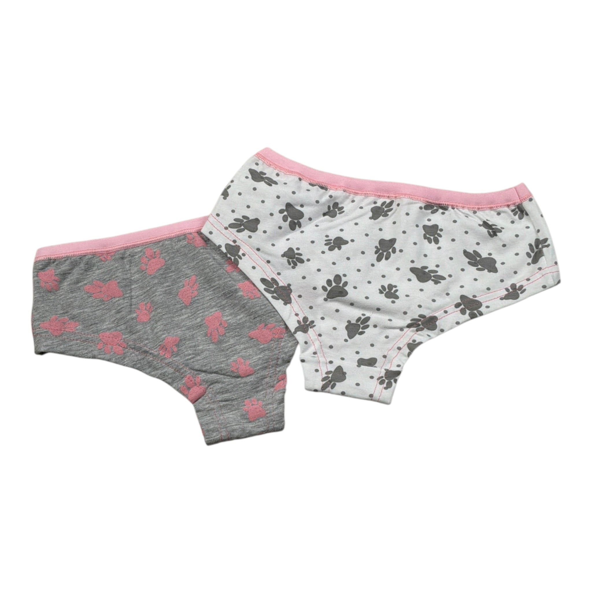Babyvip Set 2 Slip Bicolore con Stampa Grigio/Bianco per Bambina Q4326 GRIGIO/BIANCO BABYVIP 