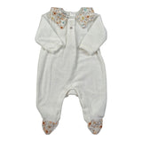 Babyvip Tutina tinta unita In Velluto Bianco per Neonata T2887 BIANCO BABYVIP 