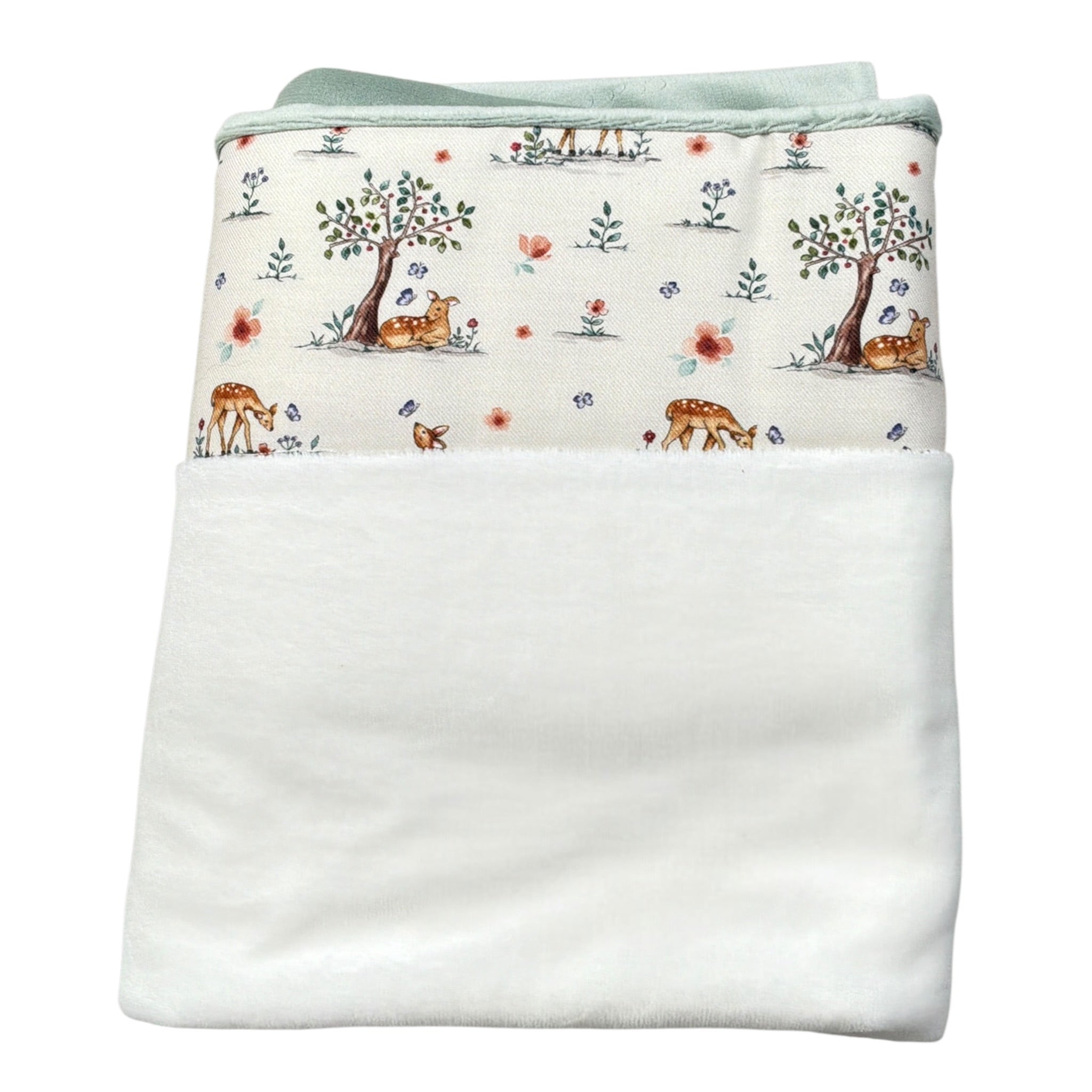Babyvip Coperta Bicolore con Stampa Bianco per Neonata T4012 BIANCO BABYVIP 