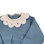 Babyvip Tutina tinta unita con Colletto Azzurro per Neonata T4309 AZZURRO BABYVIP 