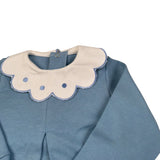 Babyvip Tutina tinta unita con Colletto Azzurro per Neonata T4309 AZZURRO BABYVIP 