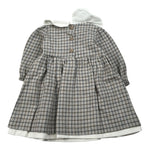 Babyvip Abitto tinta unita con Colletto E Fantasia Grigio per Neonata T4319 GRIGIO BABYVIP 