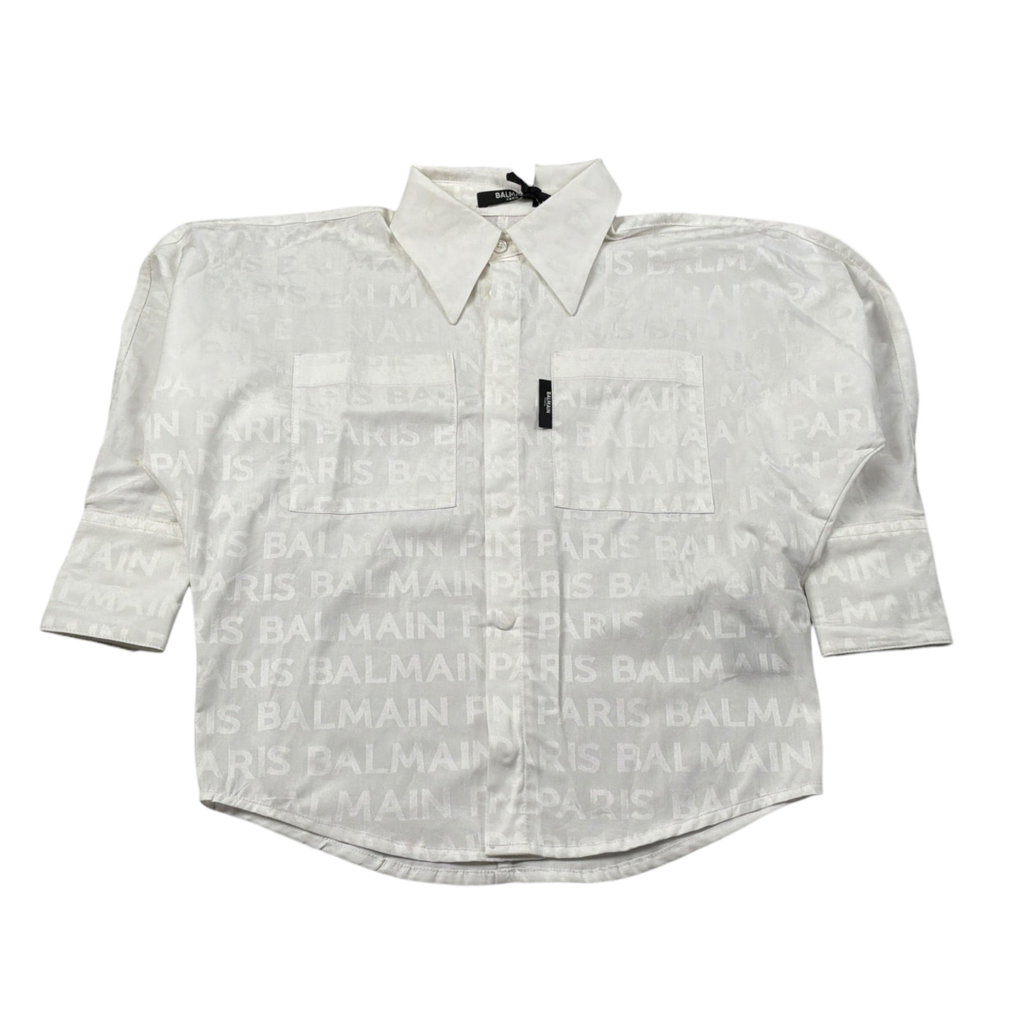 Balmain Camicia Manica Lunga tinta unita Bianco per Bambina 6Q5530 BIANCO BALMAIN 