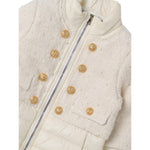 Balmain Giubbino tinta unita con Finti Bottoni Panna per Bambina BT2A77 PANNA BALMAIN 