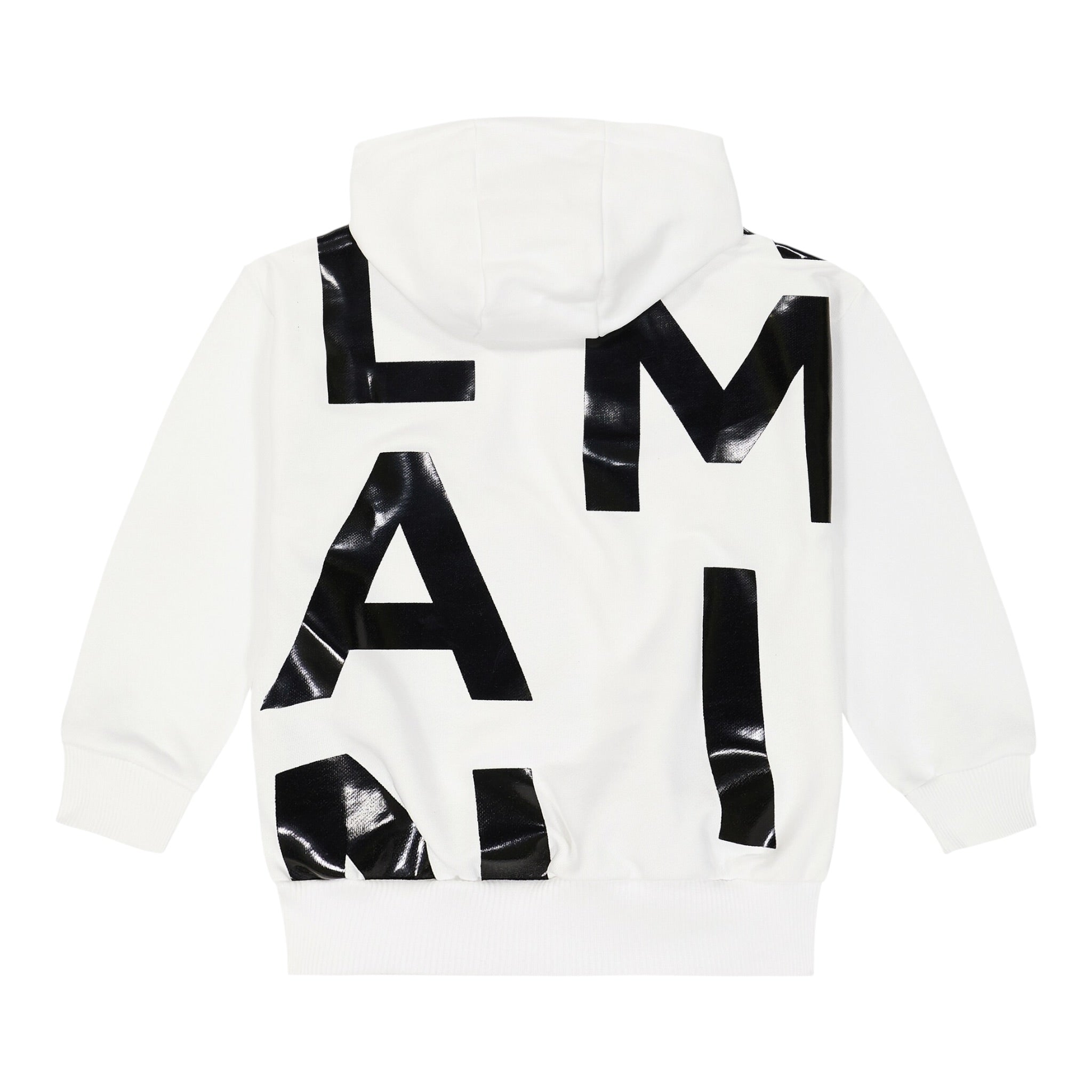 Balmain Felpa Chiusa con Cappuccio tinta unita con Logo Bianco per Bambino BU4P50 BIANCO BALMAIN 