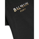 Balmain T-Shirt tinta unita con Logo Nero per Neonato BU8001 NERO BALMAIN 