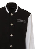 Balmain Felpa con Bottoni tinta unita con Maniche In Contrasto Nero per Bambino BV4R40 NERO BALMAIN 