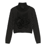 Balmain Maglia Mezzo Collo tinta unita Nero per Bambina BV9A10 NERO BALMAIN 