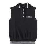 Balmain Gilet In Maglia tinta unita con Logo Nero per Bambino BV9P32 NERO BALMAIN 