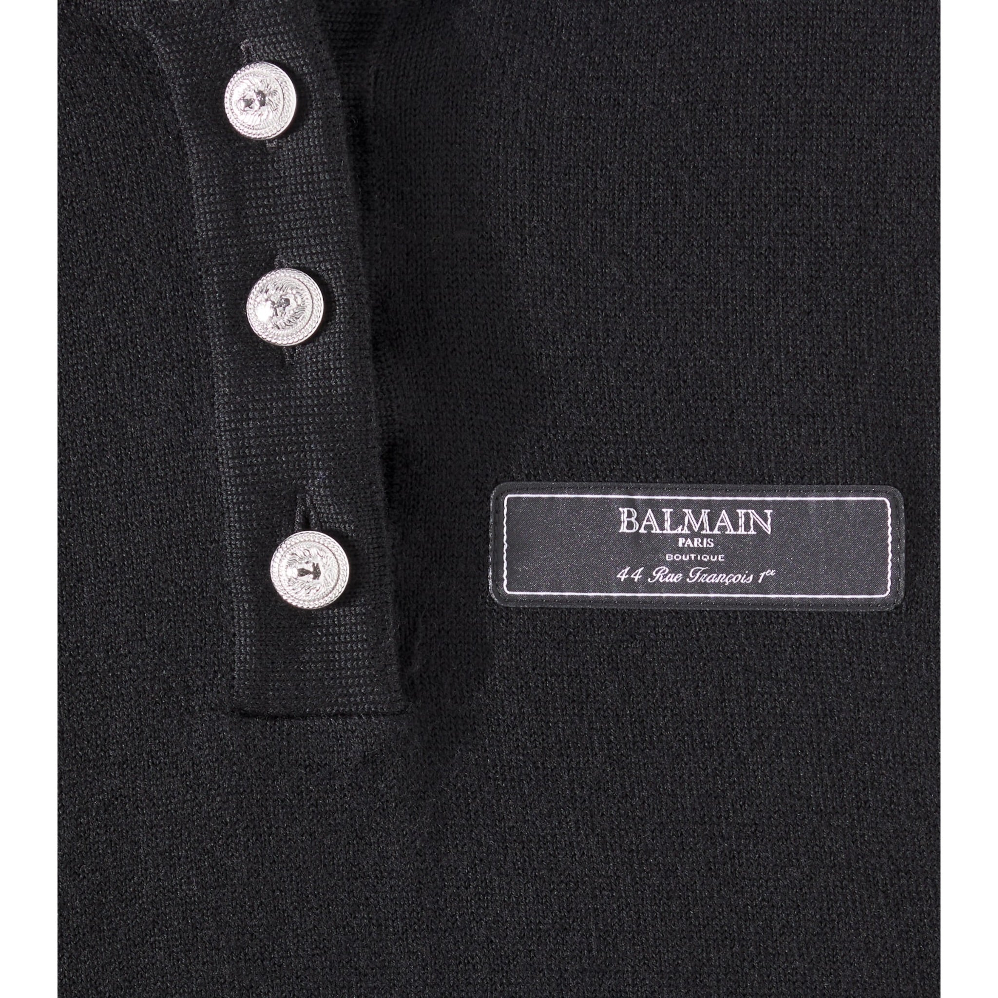 Balmain Gilet In Maglia tinta unita con Logo Nero per Bambino BV9P32 NERO BALMAIN 