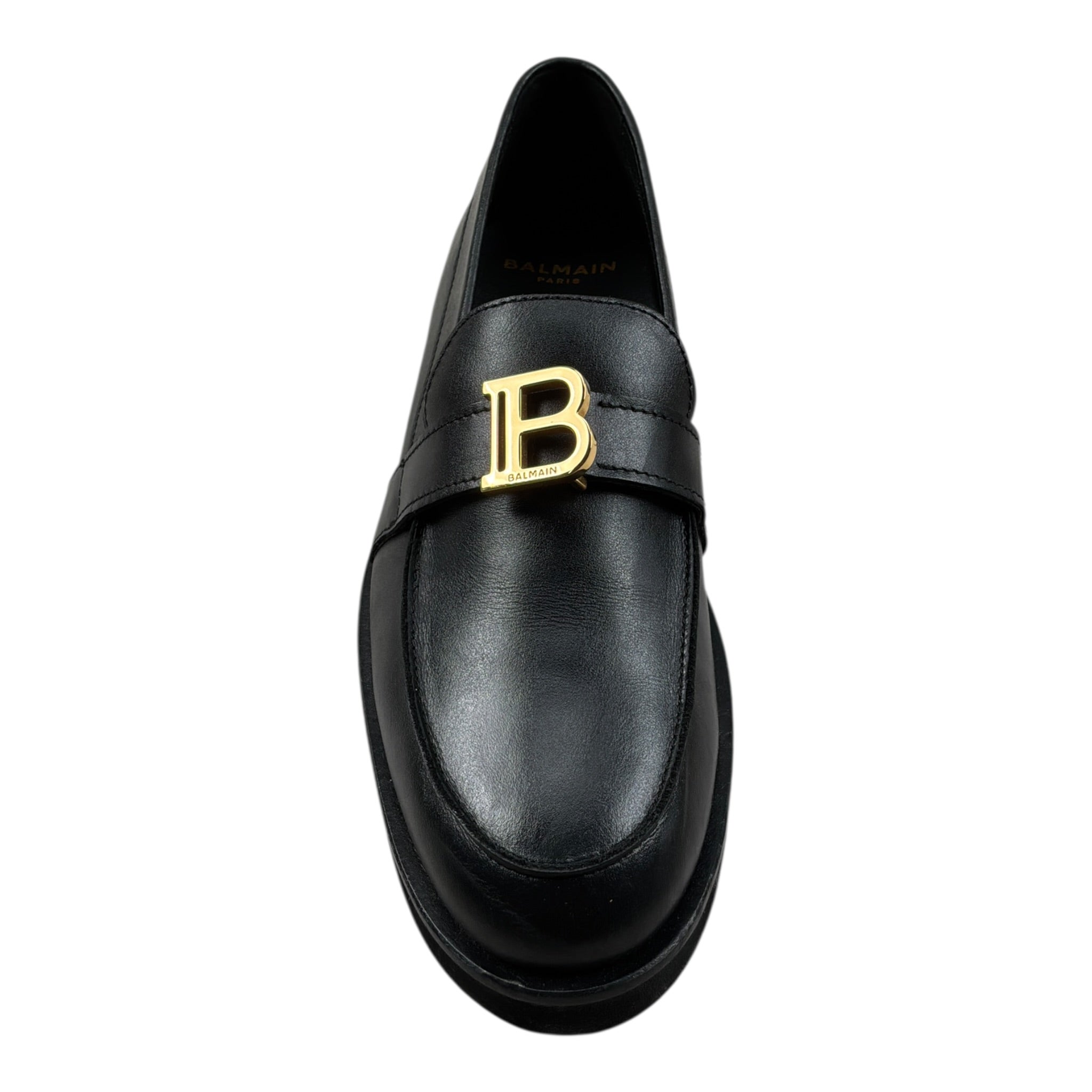 Balmain Mocassino tinta unita con Logo Nero per Bambina BW0P96 NERO BALMAIN 