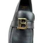 Balmain Mocassino tinta unita con Logo Nero per Bambina BW0P96 NERO BALMAIN 