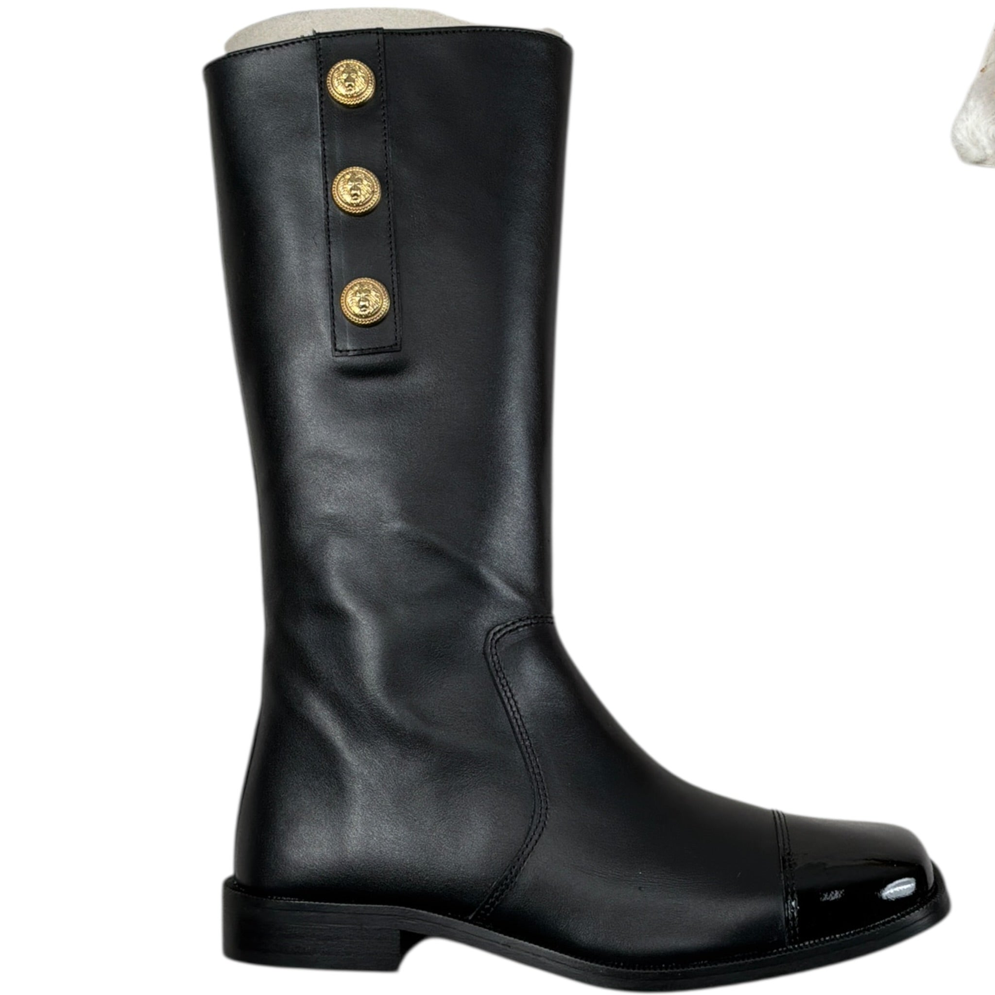 Balmain Stivali tinta unita con Zip Nero per Bambina BX0A46 NERO BALMAIN 