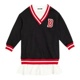 Balmain Abiro Manica Lunga tinta unita Blu per Bambina BX1B50 BLU BALMAIN 