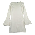 Balmain Abito Manica Lunga tinta unita con Bottoni Panna per Bambina BX1D30 PANNA BALMAIN 