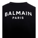 Balmain Felpa Chiusa Girocollo con Logo Nero per Bambino BX4P10 NERO BALMAIN 