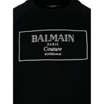 Balmain Felpa Chiusa Girocollo tinta unita con Stampa Nero per Bambino BX4P80 NERO BALMAIN 