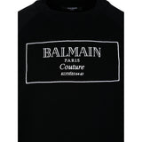 Balmain Felpa Chiusa Girocollo tinta unita con Stampa Nero per Bambino BX4P80 NERO BALMAIN 