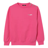 Balmain Felpa tinta unita con Stampa Fuxia per Bambina BX4R10 FUXIA BALMAIN 
