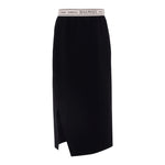 Balmain Gonna tinta unita con Elastico In Vita Logato Nero per Bambina BX7A34 NERO BALMAIN 