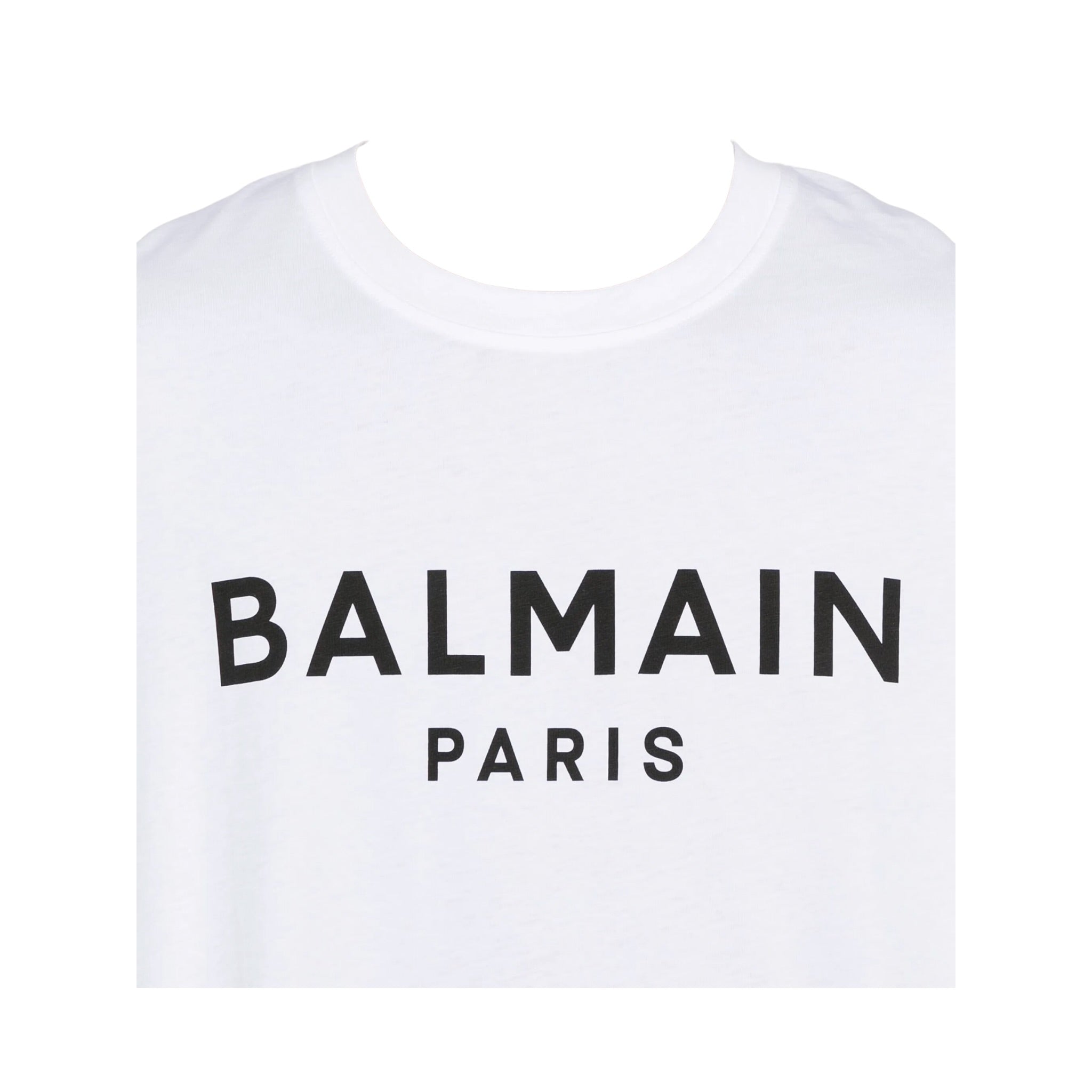 Balmain T-Shirt Girocollo tinta unita con Logo Bianco per Bambino BX8P01 BIANCO BALMAIN 