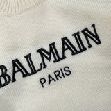 Balmain Maglia tinta unita con Logo Panna per Neonato BX9520 PANNA BALMAIN 