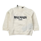 Balmain Maglia tinta unita con Logo Panna per Neonato BX9520 PANNA BALMAIN 