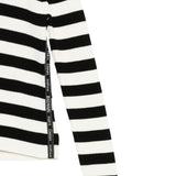 Balmain Maglia Collo Alto Fantasia A Righe Panna/Nero per Bambina M60053 PANNA/NERO BALMAIN 