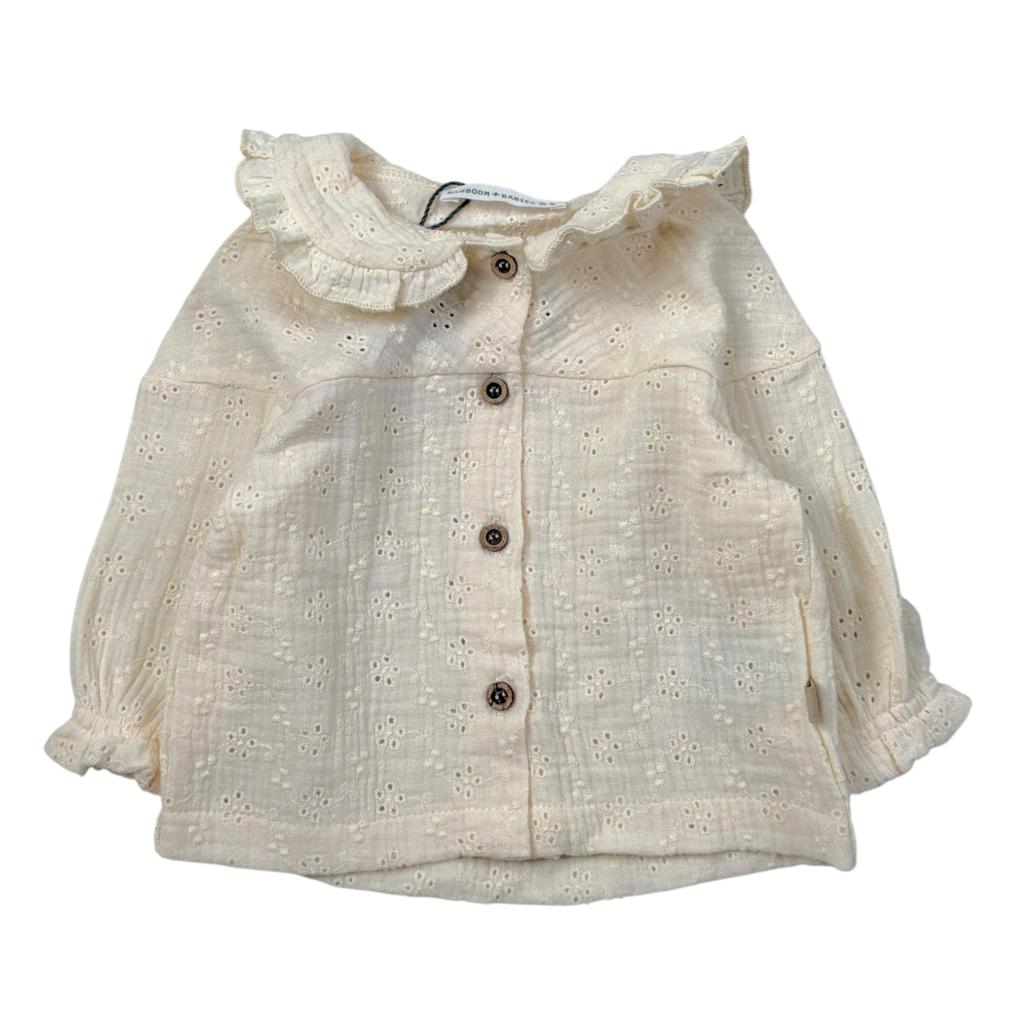 Bamboom+Babies Camicia tinta unita Traforata Avorio per Neonata 1025 AVORIO BAMBOOM+BABIES 