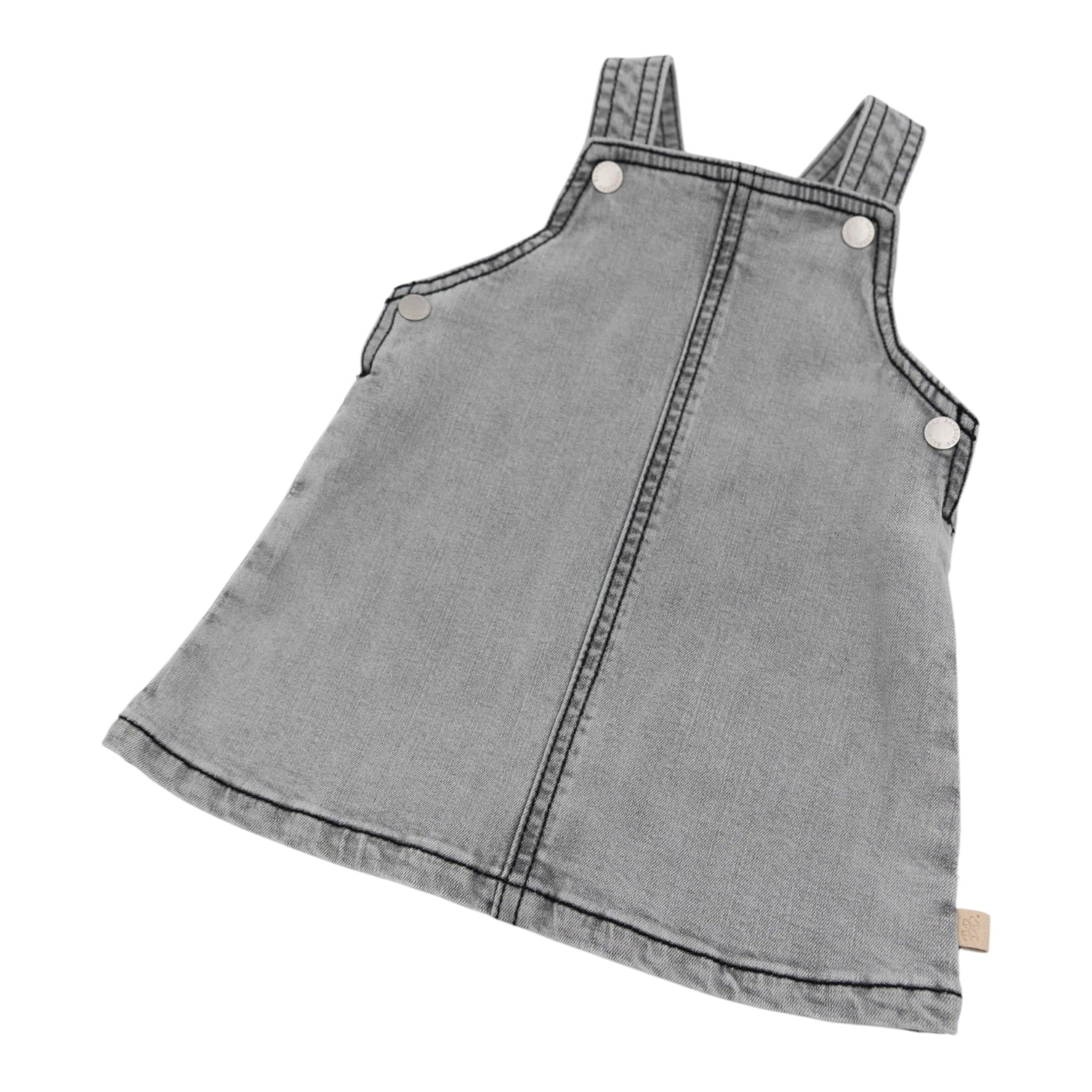 Bamboom+Babies Abito Salopette In Denim tinta unita Grigio per Neonata 1029 GRIGIO BAMBOOM+BABIES 