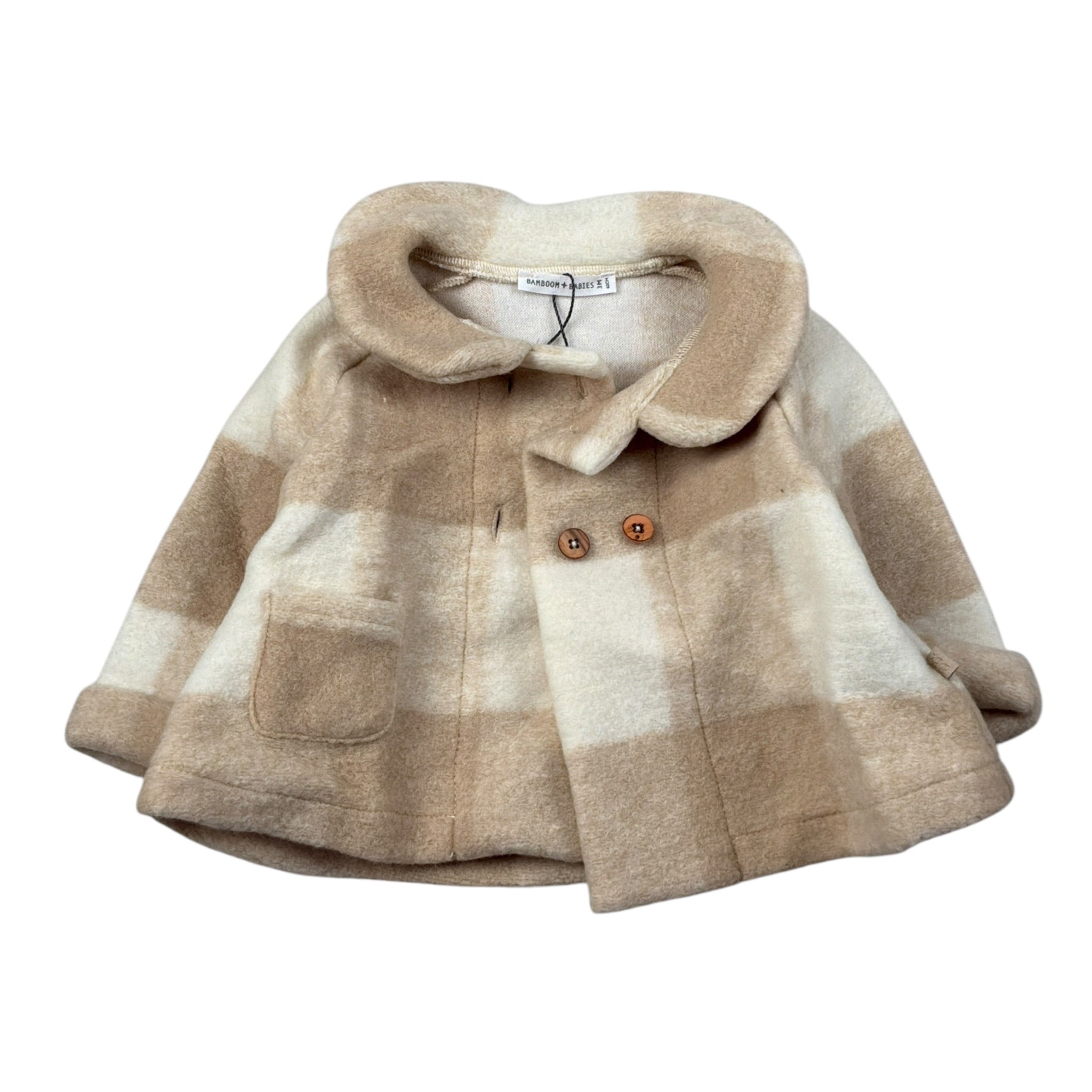 Bamboom+Babies Cappotto Bicolore con Bottoni Beige per Neonato 1039 BEIGE BAMBOOM+BABIES 