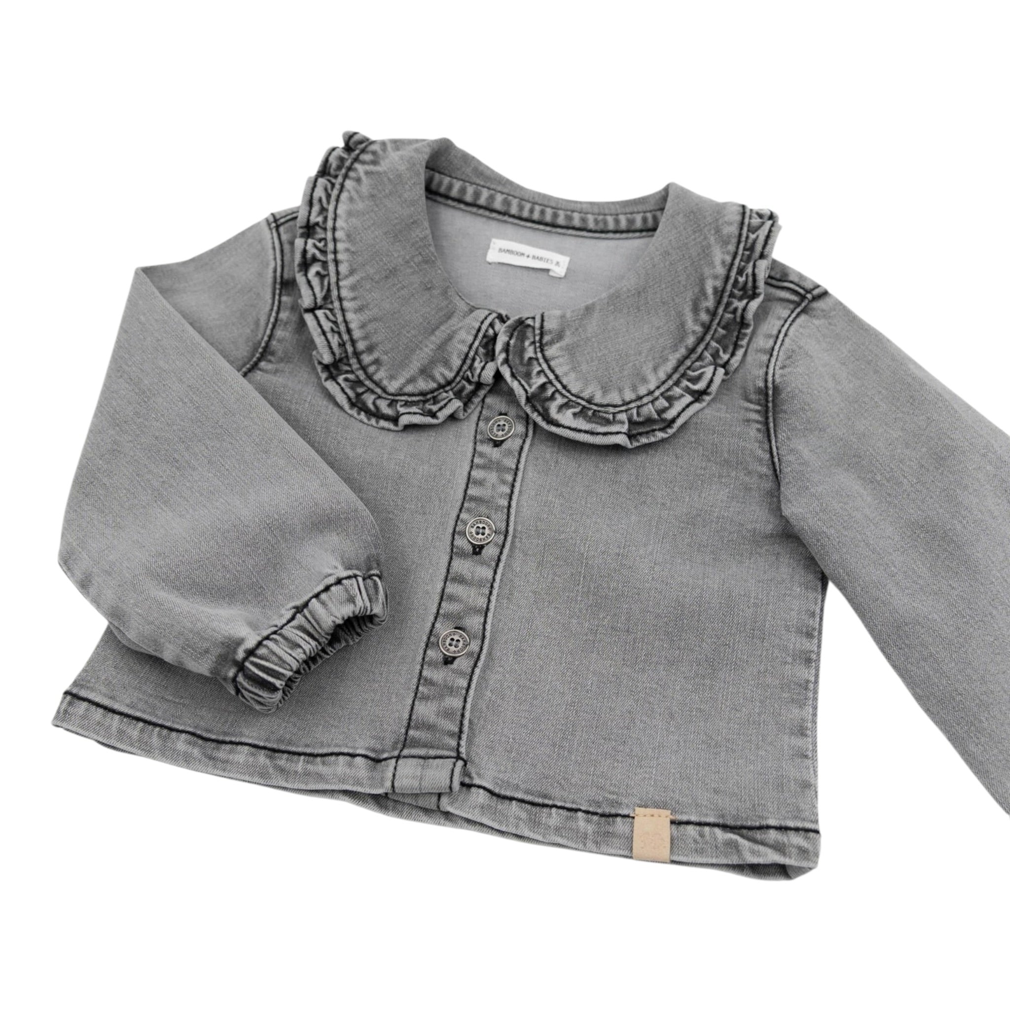 Bamboom+Babies Camicia Manica Lunga In Denim tinta unita Grigio per Neonata 1085 GRIGIO BAMBOOM+BABIES 