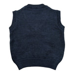 Barcellino Gilet tinta unita In Filo Blu per Neonato 105425 BLU BARCELLINO 