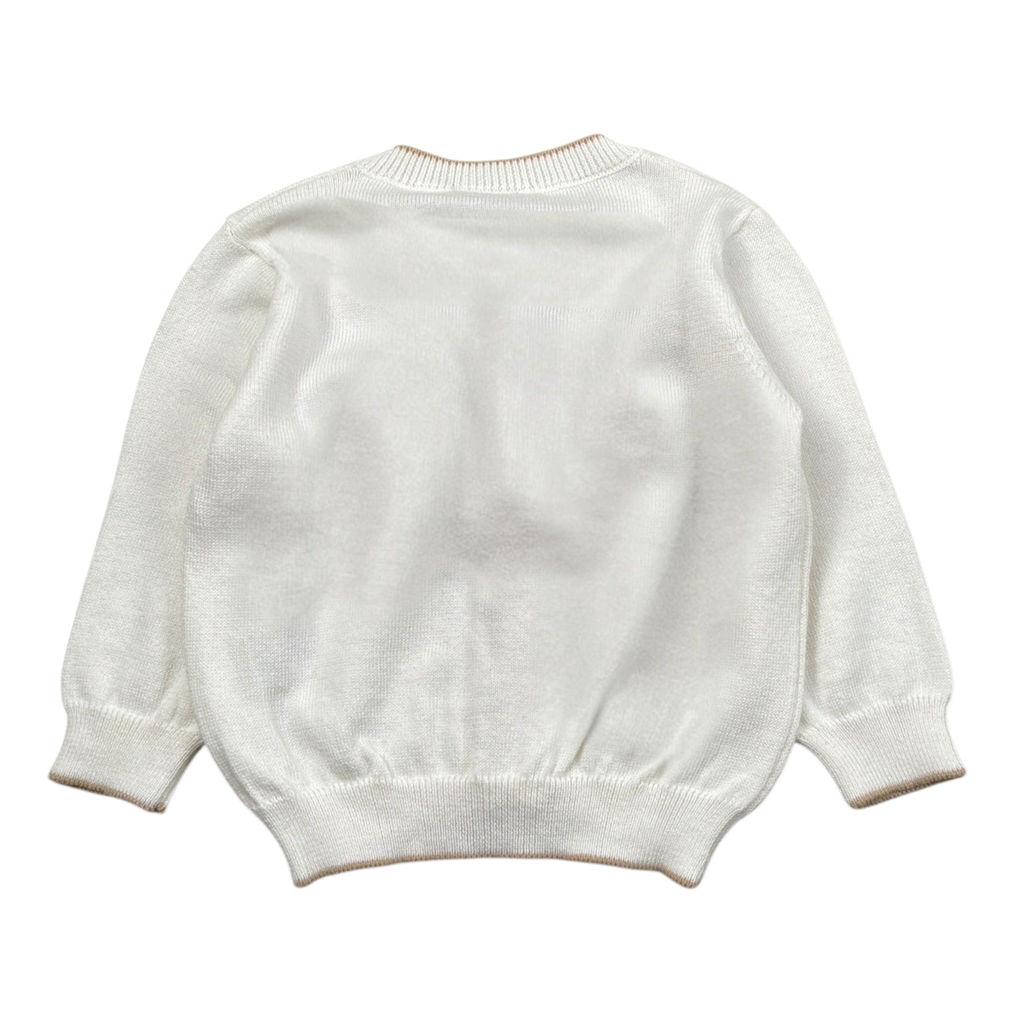 Barcellino Cardigan tinta unita con Bottoni Bianco per Neonato 110626 BIANCO BARCELLINO 