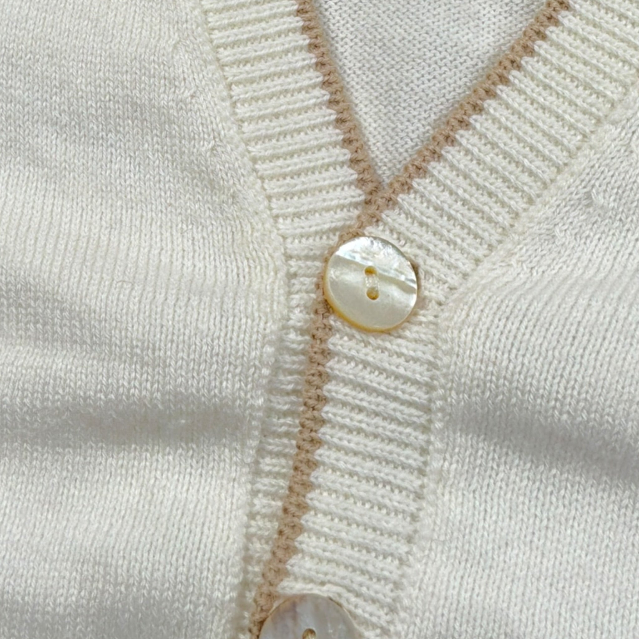 Barcellino Cardigan tinta unita con Bottoni Bianco per Neonato 110626 BIANCO BARCELLINO 