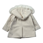 Barcellino Cappotto tinta unita con Cappuccio Panna per Bambina 116113J PANNA BARCELLINO 