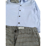 Barcellino Completo 3Pz Camicia-Pantalone-Gilet Azzurro per Neonato 125210X AZZURRO BARCELLINO 