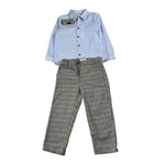 Barcellino Completo 3Pz Camicia-Pantalone-Gilet Azzurro per Neonato 125210X AZZURRO BARCELLINO 
