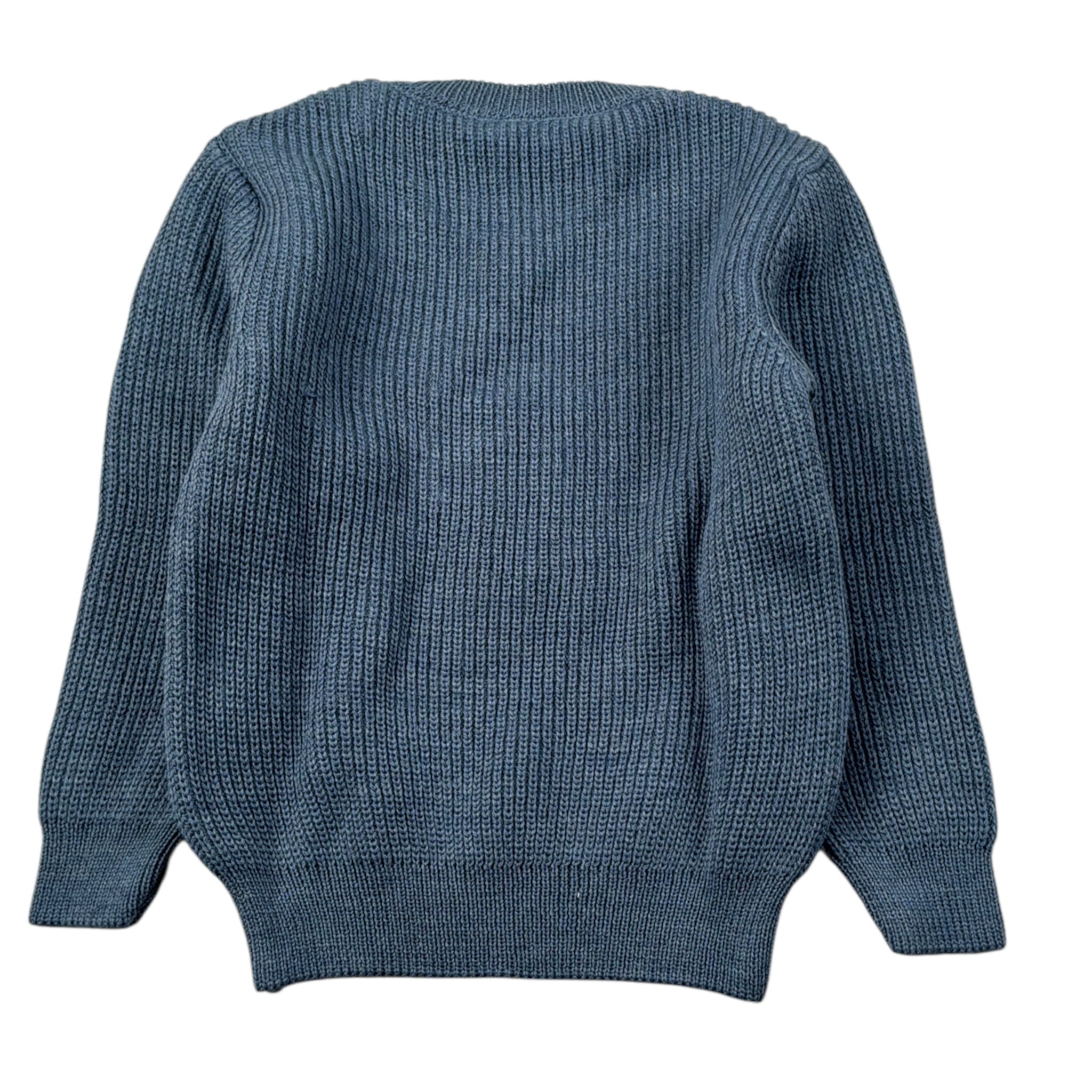 Barcellino Maglia Girocollo tinta unita con Stampa Blu per Neonata 125215 BLU BARCELLINO 